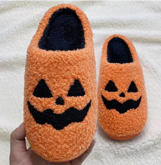 Halloween Indoor Slippers · Black & Orange