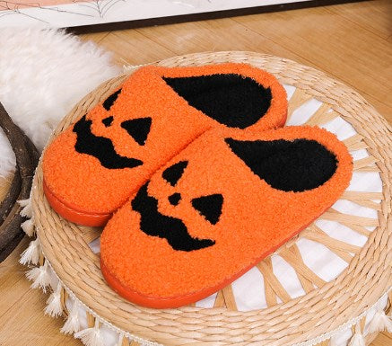 Halloween Indoor Slippers · Black & Orange