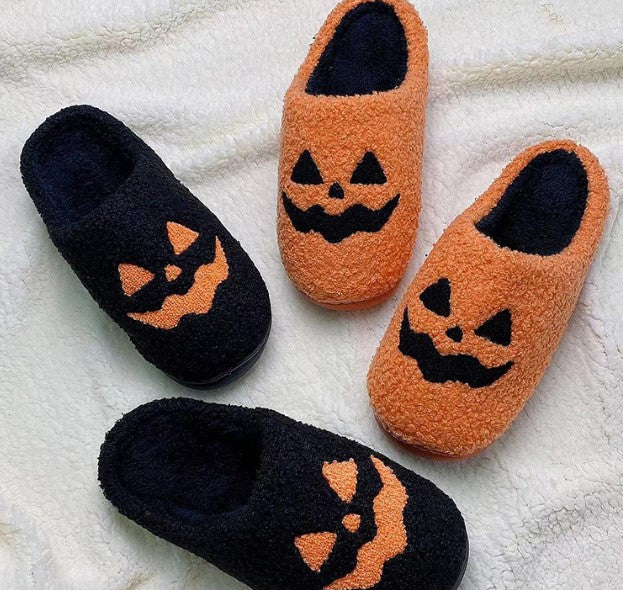 Halloween Indoor Slippers · Black & Orange